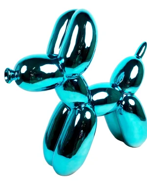 Sculpture Balloon Dog 120 cm finition chrome – disponible en 5 couleurs – pièce design contemporaine pour décoration intérieure.