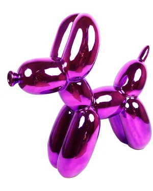 Sculpture Balloon Dog 120 cm finition chrome – disponible en 5 couleurs – pièce design contemporaine pour décoration intérieure.